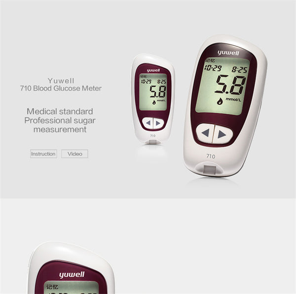 Yuwell Blood Glucose Meter Test Medical Blood Sugar Meter Glucometer Diabetes Tester Detection Health Care Tool XYT710