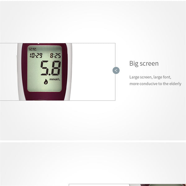 Yuwell Blood Glucose Meter Test Medical Blood Sugar Meter Glucometer Diabetes Tester Detection Health Care Tool XYT710