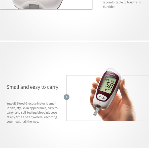 Yuwell Blood Glucose Meter Test Medical Blood Sugar Meter Glucometer Diabetes Tester Detection Health Care Tool XYT710