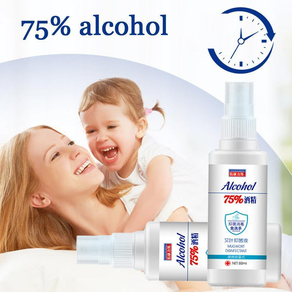 60ml 75% Disinfection Alcohol Carry-on Disposable Hand Alcohol Disinfection Spray Bottled Prevention Rine-free Hand Sanitizer