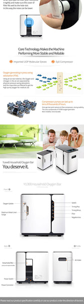 Yuwell YU300 Oxygen Concentrator Generator Be Good For Ventilator Sleep Oxygen Concentrator Medical Equipment High Concentration
