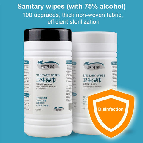120pcs Disposable Wipes 75% Disinfecting Alcohol Wipes Skin Phone Cleaning Bacteria Alcohol Cotton Pieces Disinfection Wipes