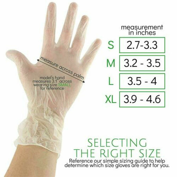 100X Disposable Latex Gloves Powered Nitrile Examination Gloves  Medical Surgical Cleaning Gloves S/M/L