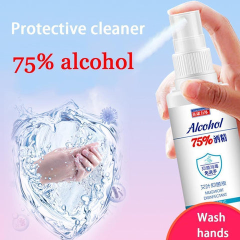 60ml 75% Disinfection Alcohol Carry-on Disposable Hand Alcohol Disinfection Spray Bottled Prevention Rine-free Hand Sanitizer
