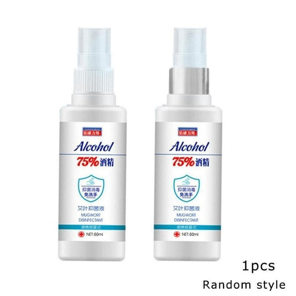60ml 75% Disinfection Alcohol Carry-on Disposable Hand Alcohol Disinfection Spray Bottled Prevention Rine-free Hand Sanitizer