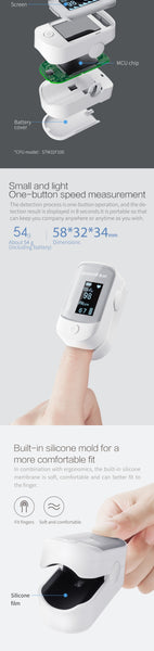 Yuwell YX305 Fingertip Pulse Oximeter Blood Oxygen Saturation Monitor Home Pulse Blood Oxygen Monitor Health Care