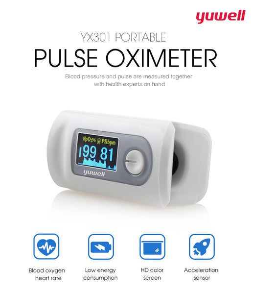 Yuwell Finger Pulse Oximeter Pulsioximetro SpO2 PR LED Fingertip Medical Oximetro De Dedo Pulso Heart Rate Medical Monitor YX301