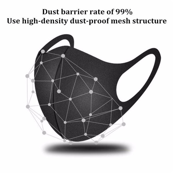 10Pcs N95 Face Mask Sponge Black Breathable Mouth Mask Reusable Anti Pollution Face Shield Wind Anti Haze Fog FFP2 PM2.5 masks