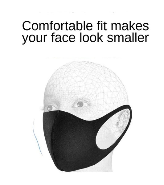 10Pcs N95 Face Mask Sponge Black Breathable Mouth Mask Reusable Anti Pollution Face Shield Wind Anti Haze Fog FFP2 PM2.5 masks