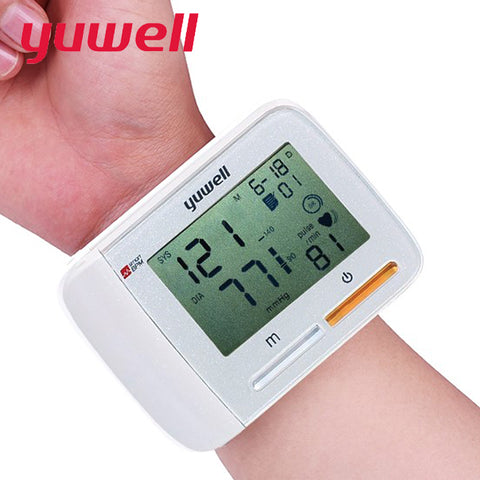 yuwell Wrist Blood Pressure Monitor Bi-color lights reminder Health Care Portable Large Digital LCD  Medical Equipment 8900A CE