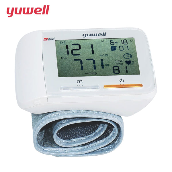 yuwell Wrist Blood Pressure Monitor Bi-color lights reminder Health Care Portable Large Digital LCD  Medical Equipment 8900A CE