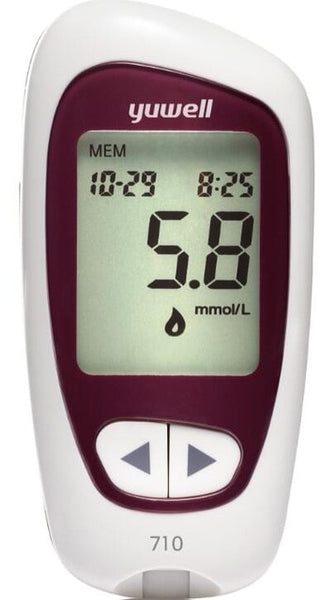 Yuwell Blood Glucose Meter 710 720 510 520 Test Strips and Lancets Diabetes Glucometer for Health Care Blood Glucose Monitor